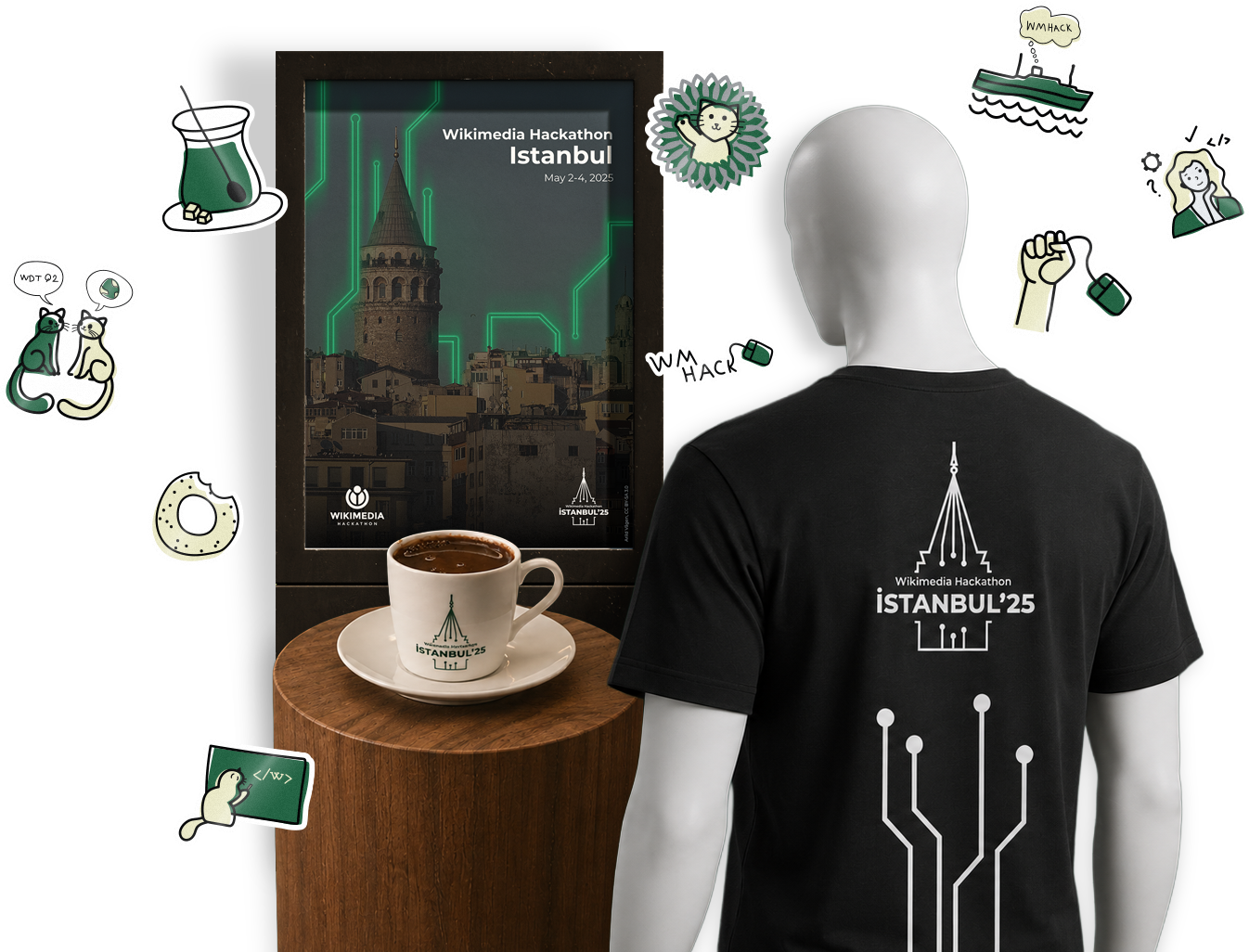 Wikimedia Hackathon Istanbul 2025 Tasarımları
